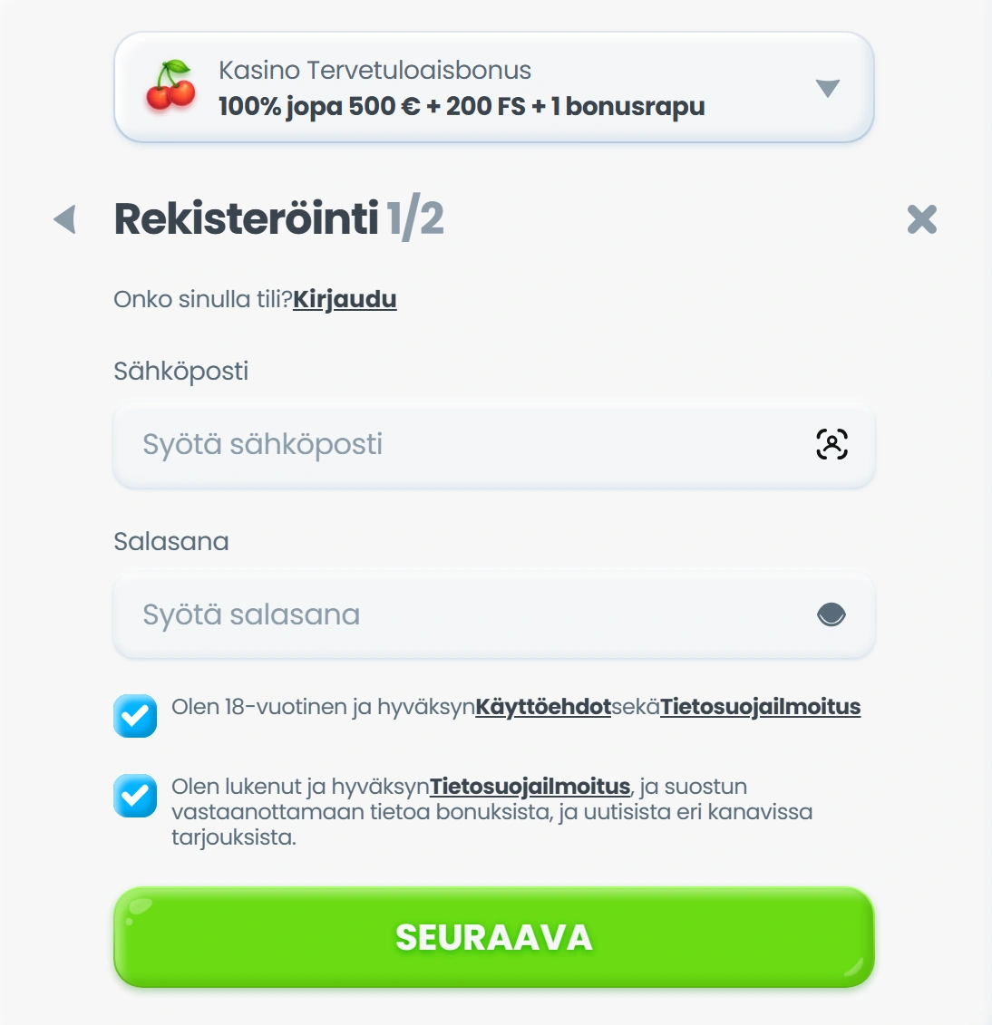rekisteröidytään